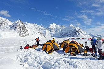 4-season tents (The North Face VE 25 at Denali basecamp)