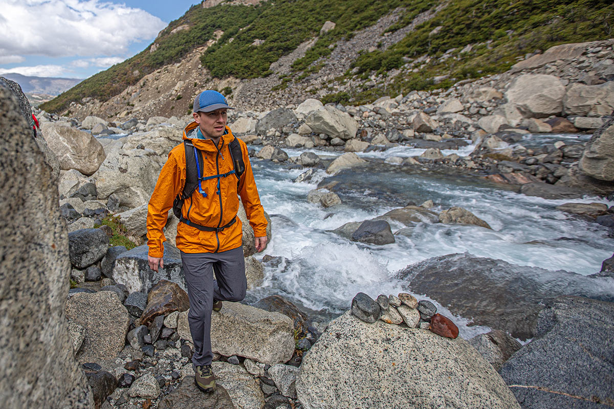 Adidas Terrex AX4 hiking shoe (hiking along a glacial stream)