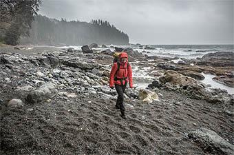 Arc'teryx Alpha SL Anorak (hiking in rainstorm)