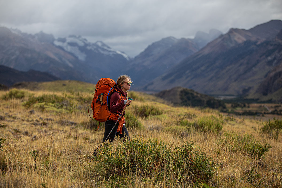 Backpacking backpack (hiking through tall grass with Gregory Jade 63)