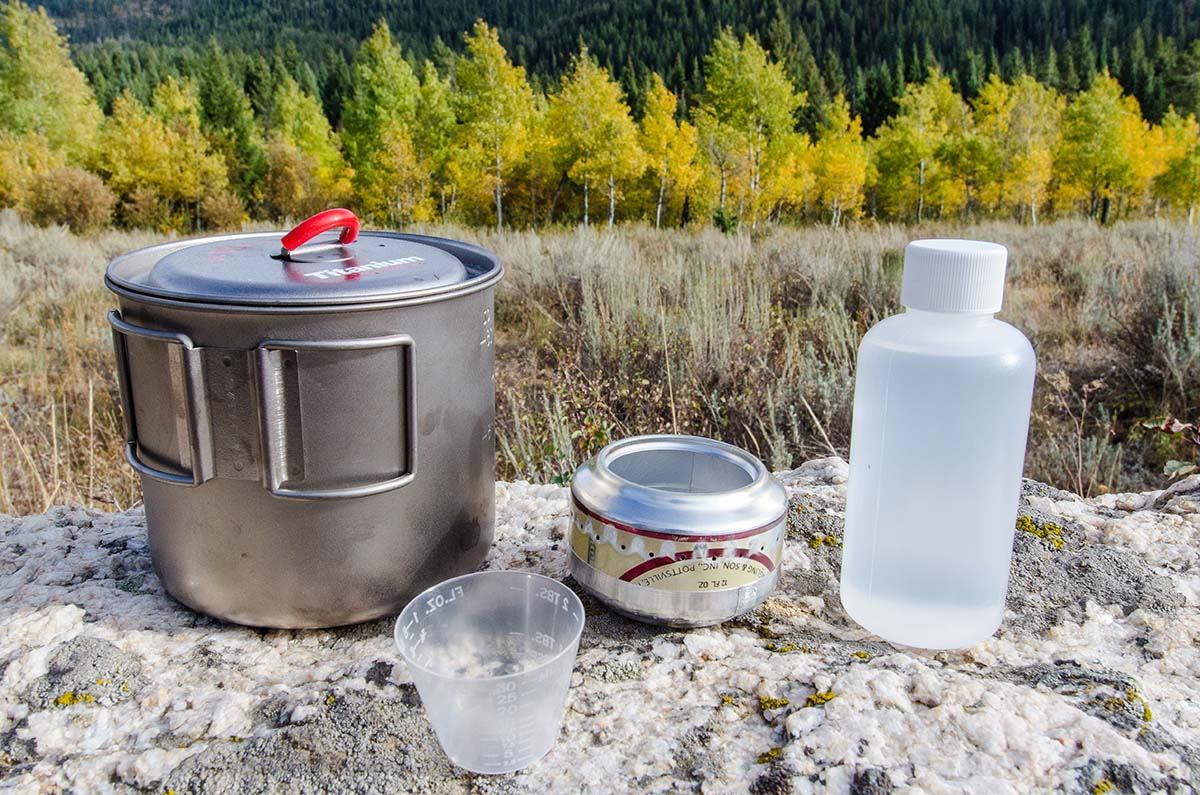 Backpacking stove (AntiGravityGear Tin Man alcohol stove)