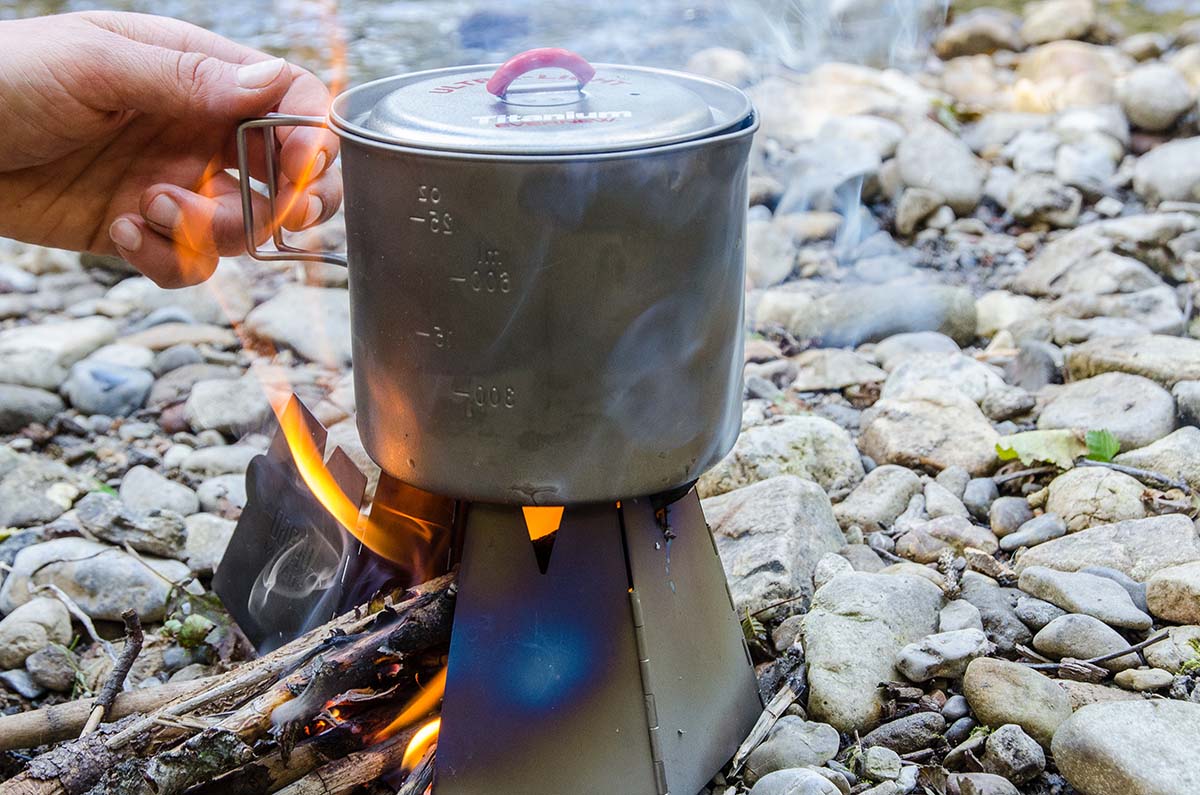 Backpacking stove (Vargo Hexagon Wood Stove)