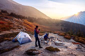 Backpacking tent weight (Nemo tent at camp)