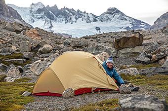 Backpacking tents (camping in MSR Hubba Hubba in Patagonia)