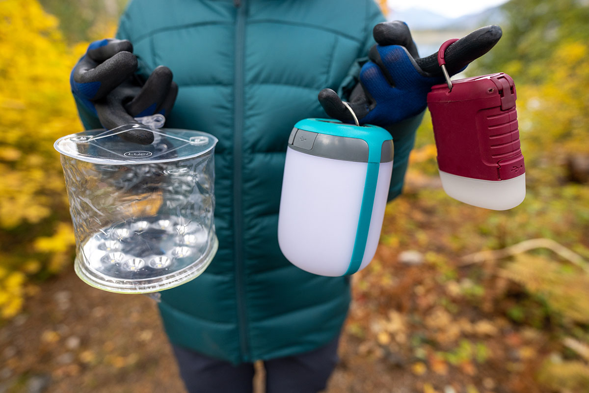 Camping lanterns (hooks on MPOWERD%2C BioLite%2C and Black Diamond models)