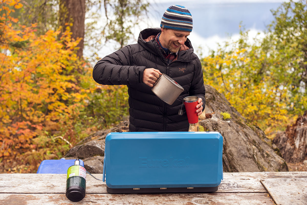 Camping stove (making coffee with the Eureka Ignite Plus)