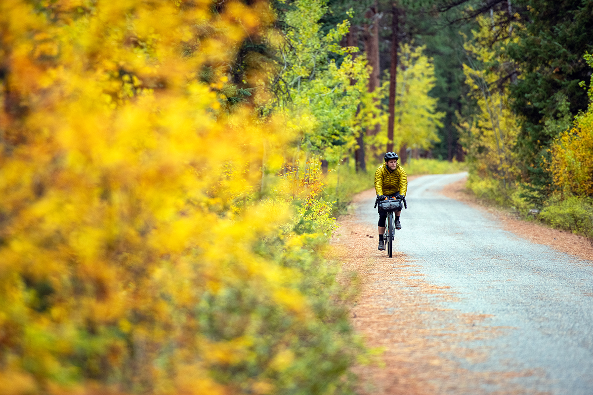 Down jacket (riding bike with Mountain Hardwear Ghost Whisperer)