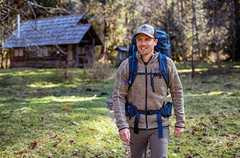 Hiking in the Patagonia Better Sweater fleece