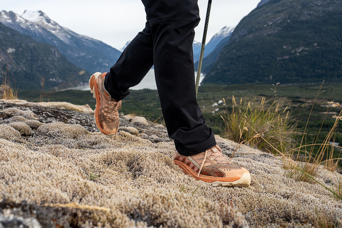 Hiking shoes (hiking on soft ground with Merrell Moab Speed 2)