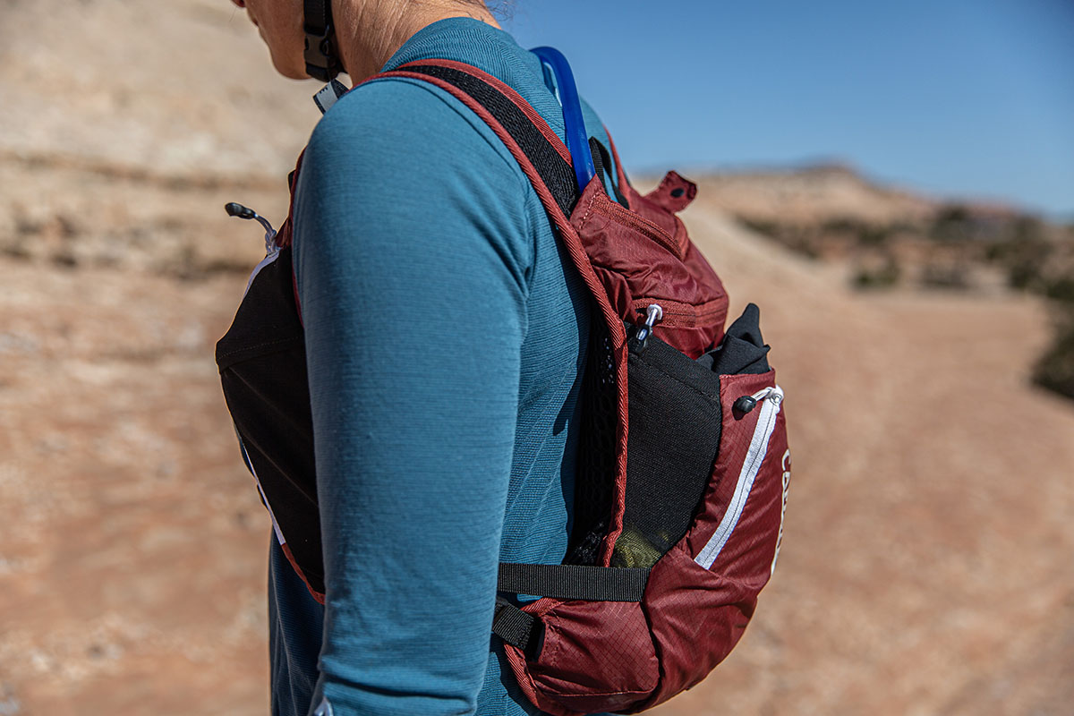 Mountain bike pack (wearing CamelBak Chase Vest)