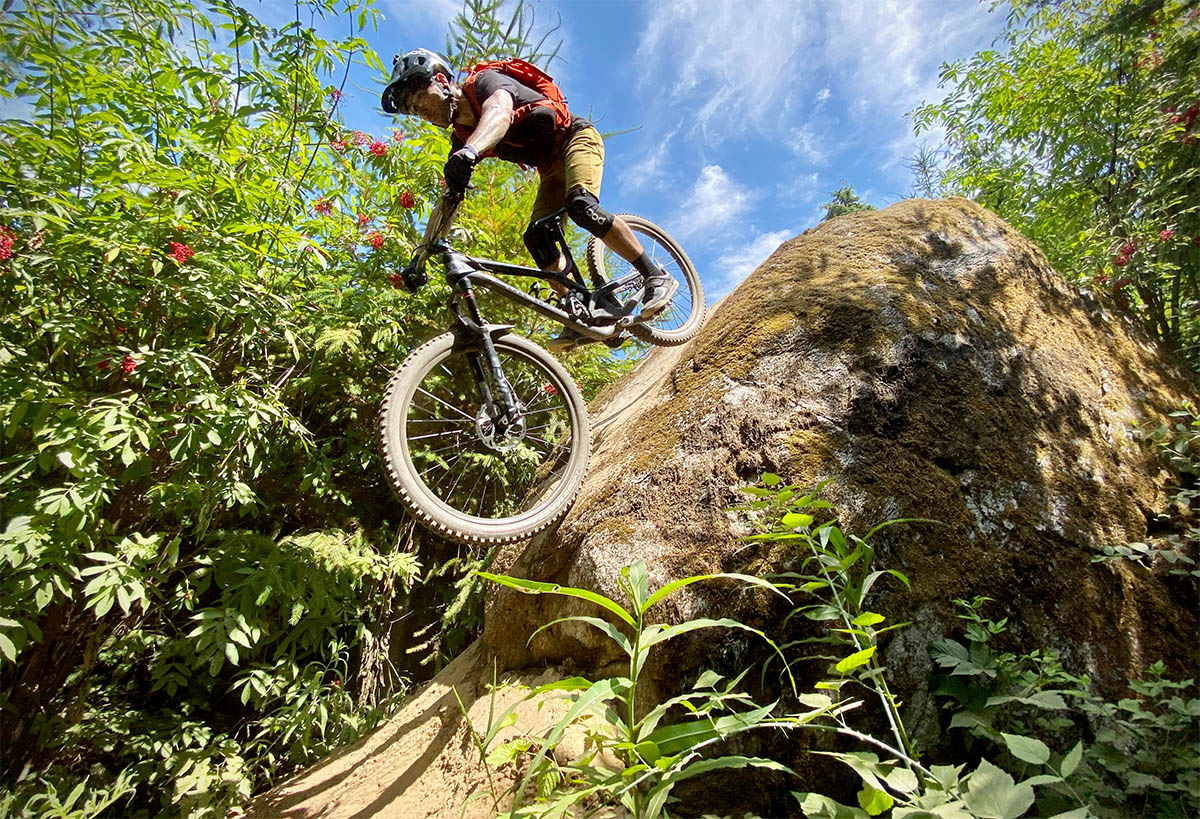 Mountain bike shoes (on a rock roll in Giro Chamber II shoes)