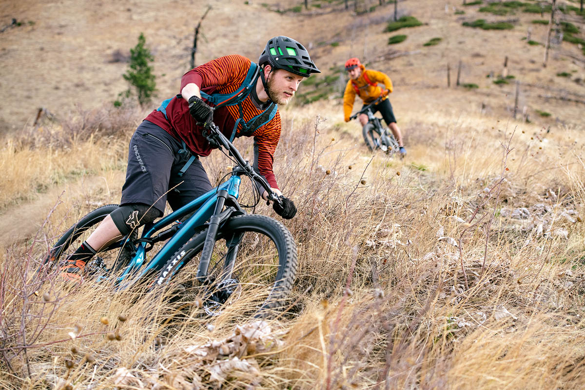 Mountain Bikes (leaning into a corner)