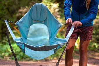 Nemo Stargaze Reclining Camp Chair (setting up at camp)