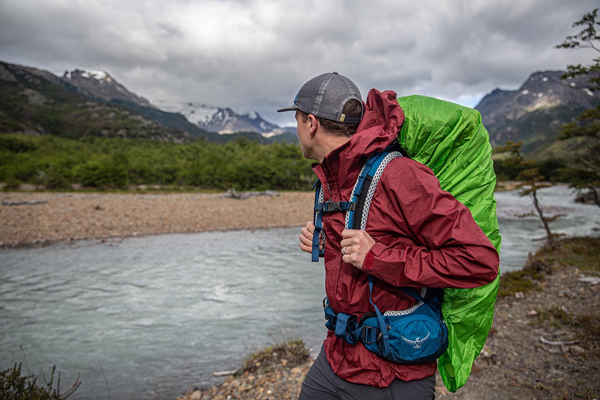 Patagonia Torrentshell 3L (carrying backpacking pack)