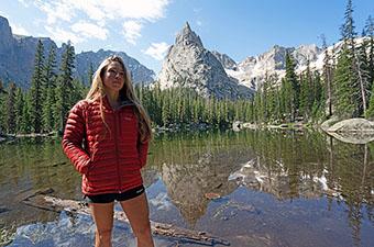 Rab Microlight Alpine down jacket (Lone Eagle Peak viewpoint)