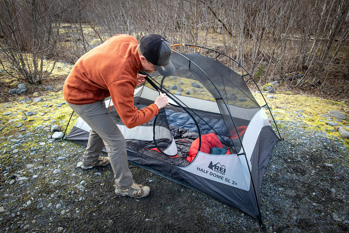 REI Co-op Half Dome SL 2 Plus tent (door)