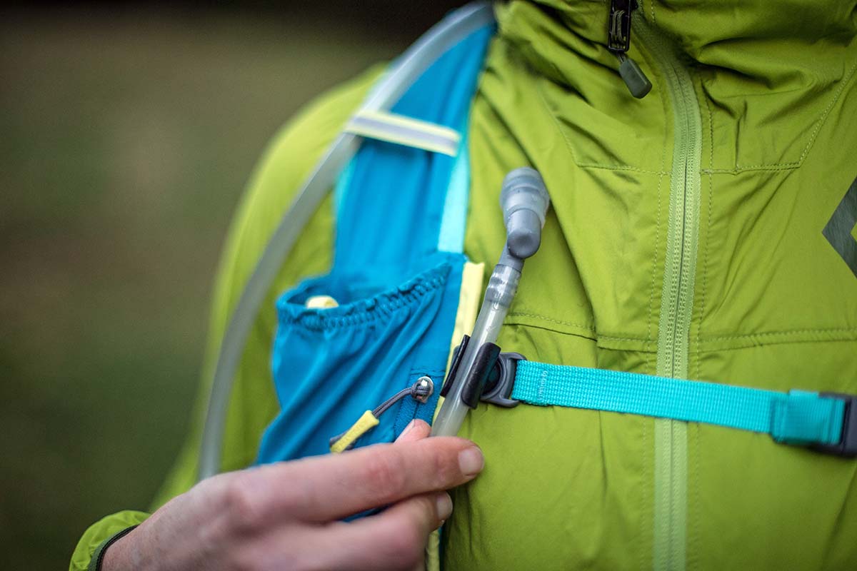 Running vest (hydration tube attachment on Nathan VaporAiress)