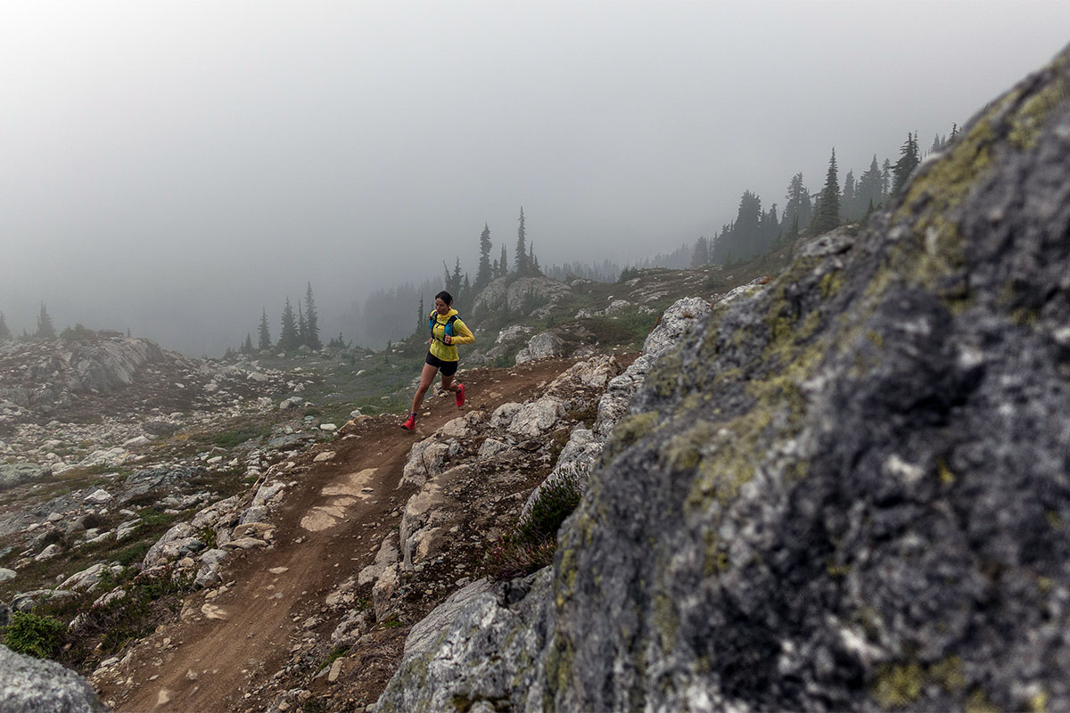 Running vest (running in rainy mountains)