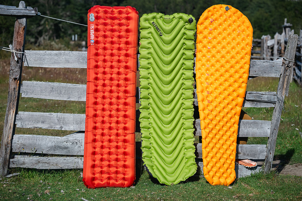 Sleeping pads (three pads side by side)