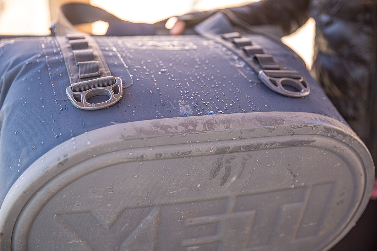 Soft cooler (YETI Hopper M30 closeup of base)