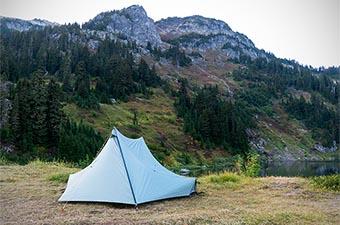 Tarptent StratoSpire 2 (set up below mountains)