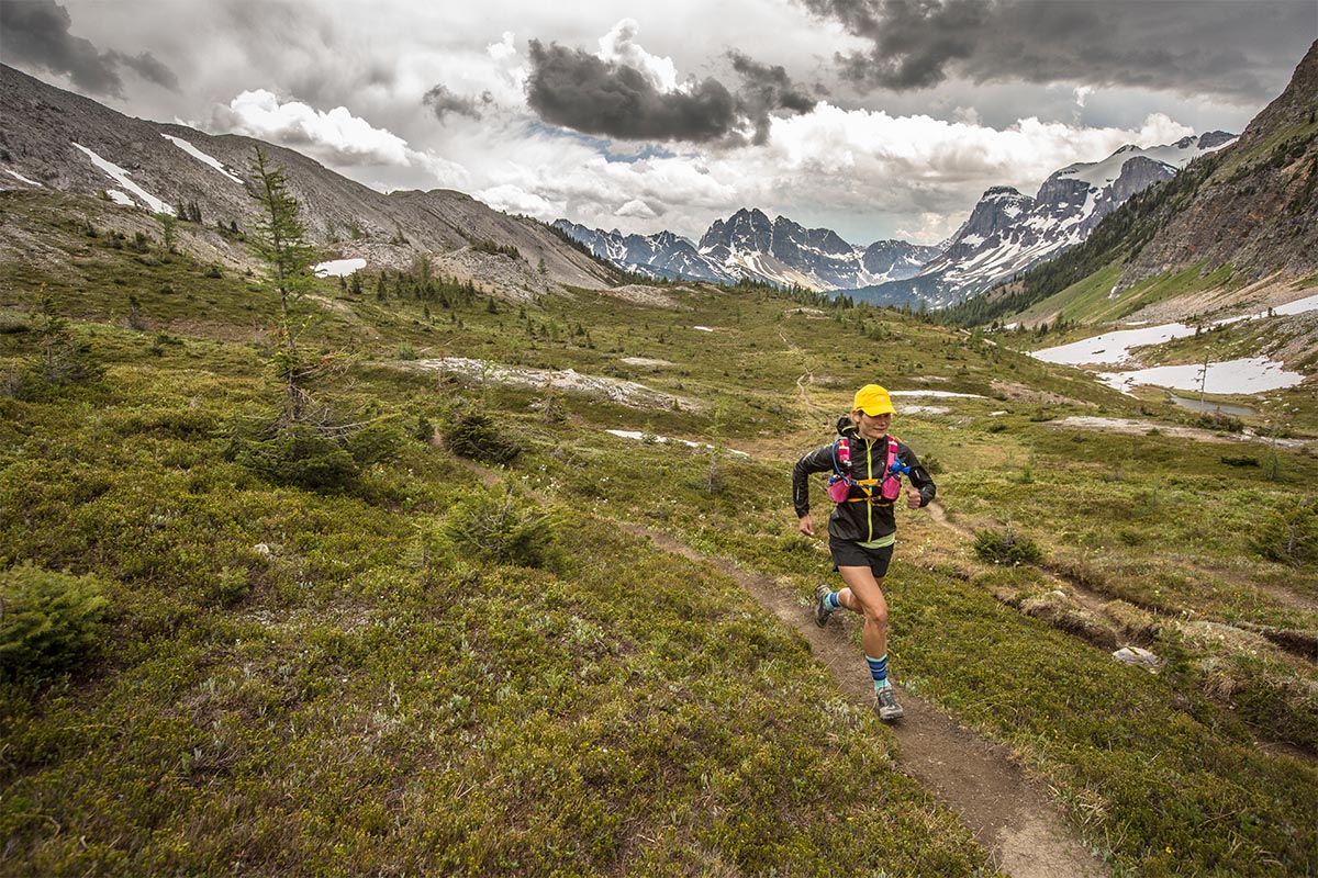 Trail-running shoe (in alpine terrain)