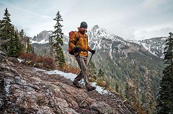 Trekking poles (hiking with Black Diamond poles in Washington State)