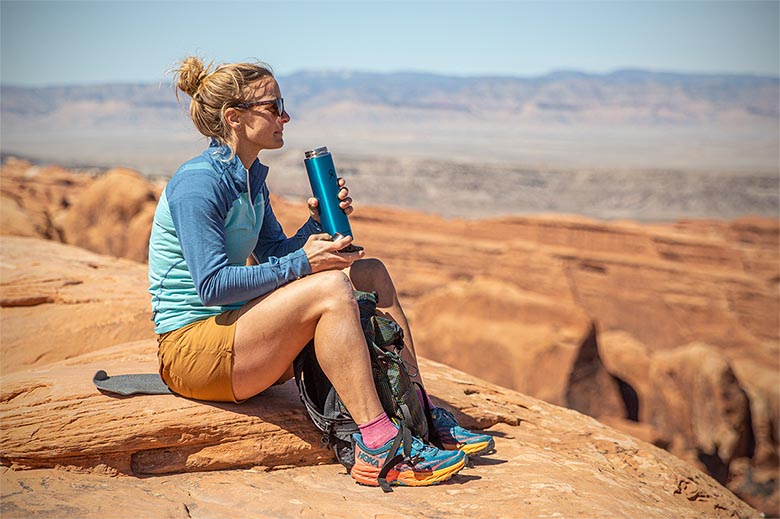 Water bottle (Drinking from Hydro Flask Lightweight in Utah)