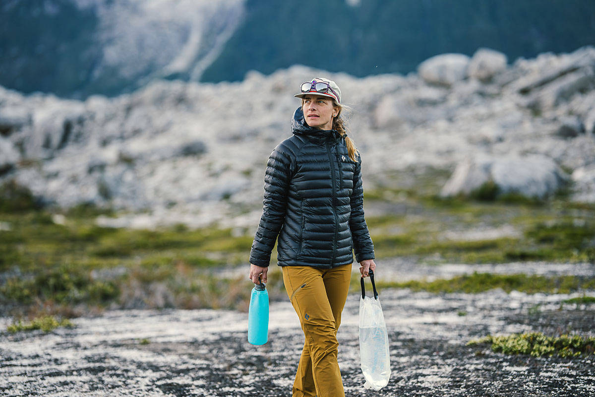 Water bottle (walking back to camp with Hydrapak Flux)