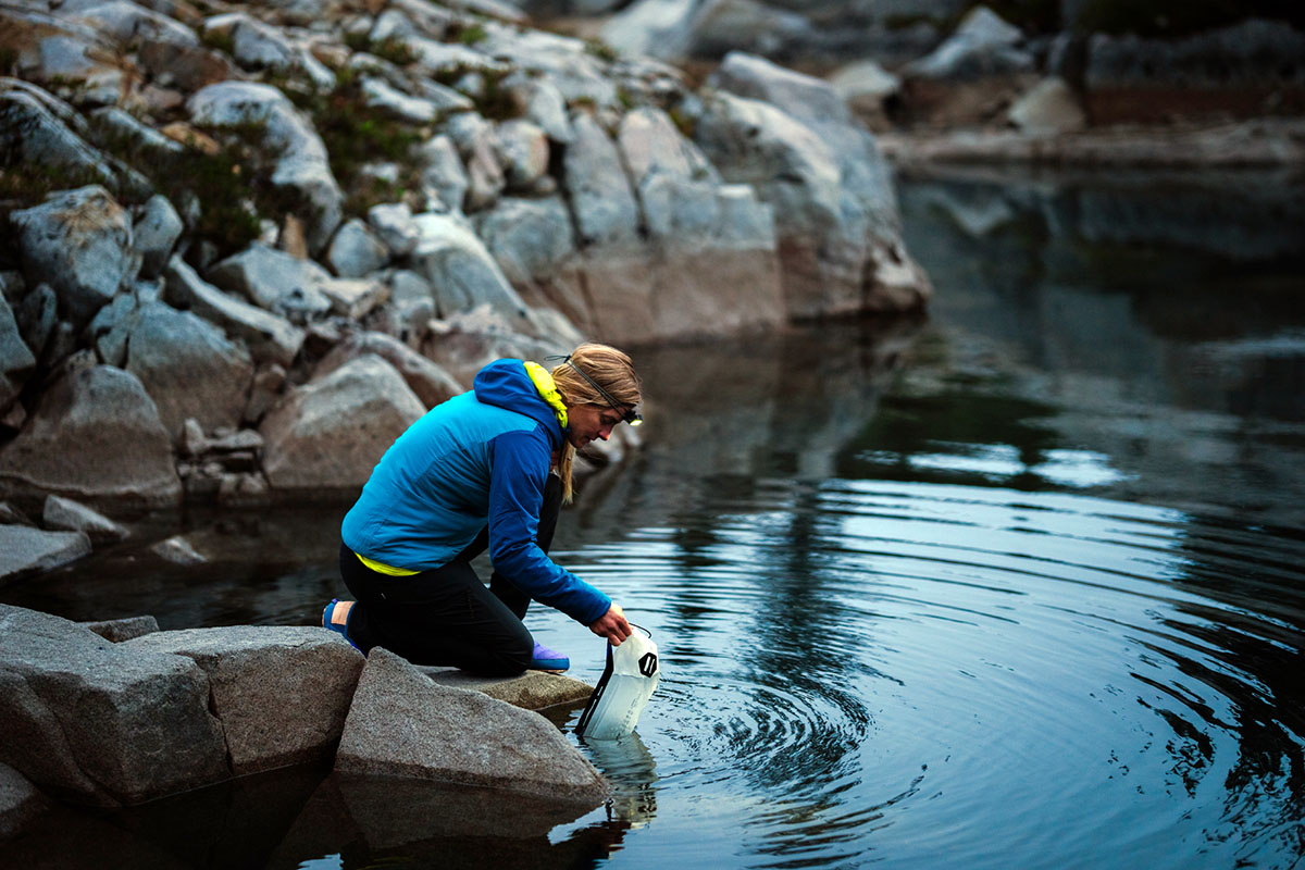 Water filter (collecting water at camp)