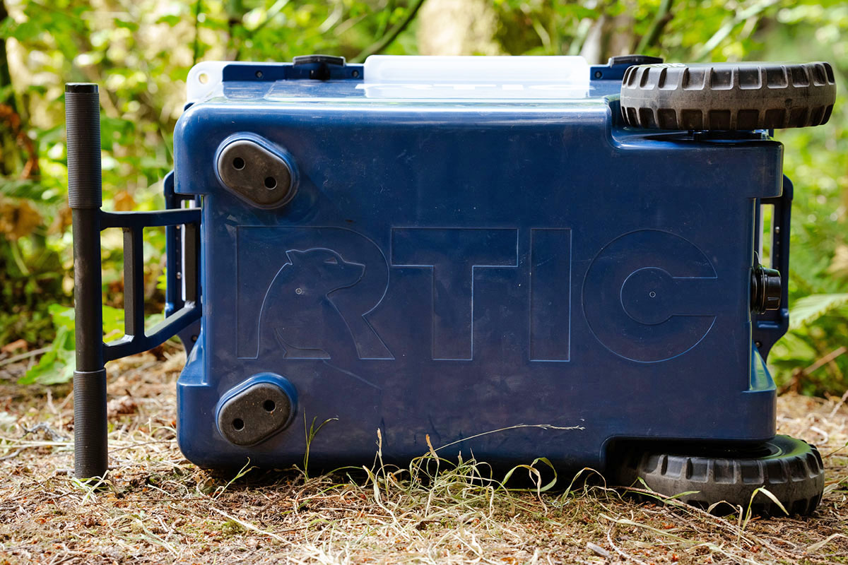 Wheeled cooler (bottom of RTIC Ultra-Light)