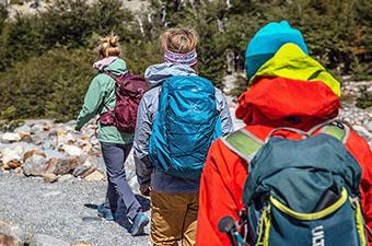 Women's daypacks (hiking in group)